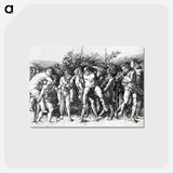 アートポストカード-Bacchanal in Silene - アンドレア マンテーニャ Postcard.