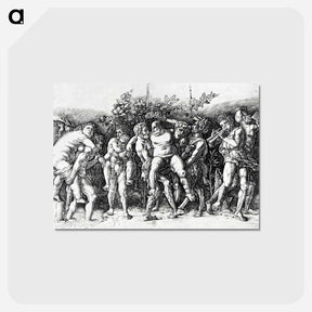 アートポストカード-Bacchanal in Silene - アンドレア マンテーニャ Postcard.