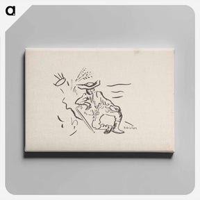 アートパネル-Sitting man - アーノルド ピーター ワイズ クビンチャン Canvas.
