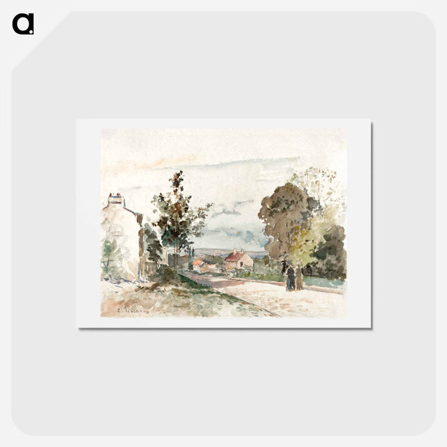 アートポストカード-The Road from Versailles to Louveciennes - カミーユ ピサロ Postcard.