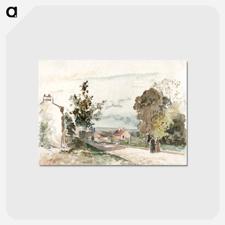 アートポストカード-The Road from Versailles to Louveciennes - カミーユ ピサロ Postcard.