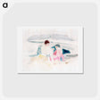 アートポストカード-Two Women and Boats - チャールズ デムス Postcard.