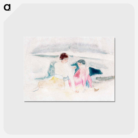 アートポストカード-Two Women and Boats - チャールズ デムス Postcard.
