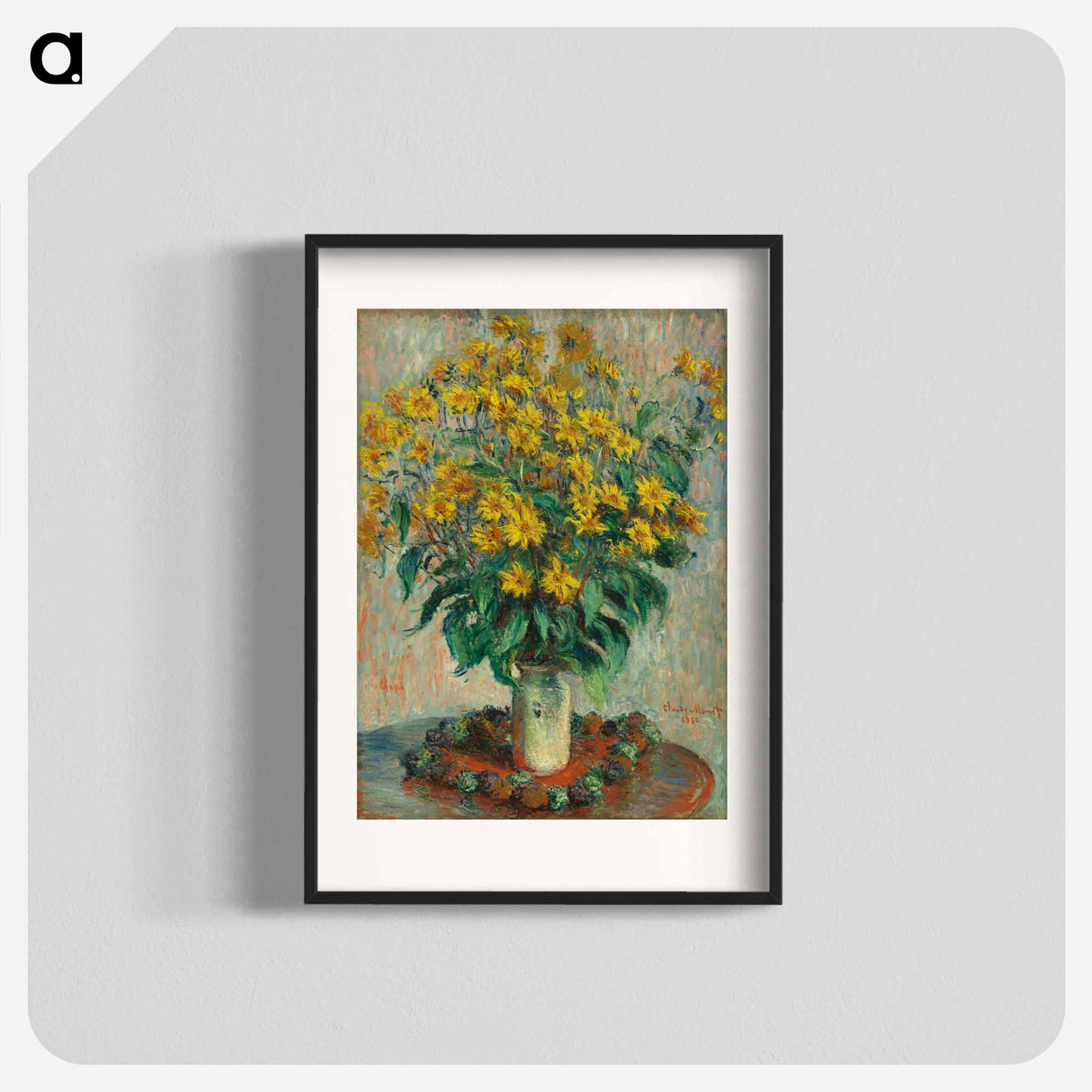 Jerusalem Artichoke Flowers - クロード モネ Poster.