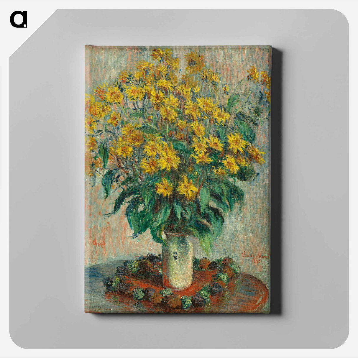 Jerusalem Artichoke Flowers - Claude Monet Canvas.