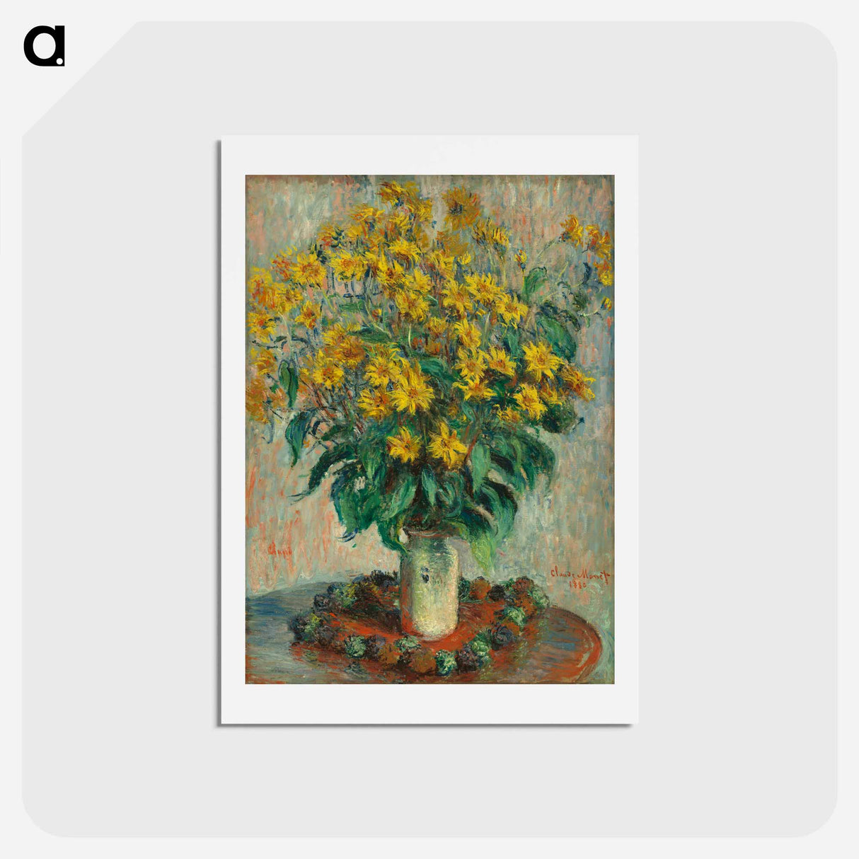 Jerusalem Artichoke Flowers - クロード モネ Postcard.