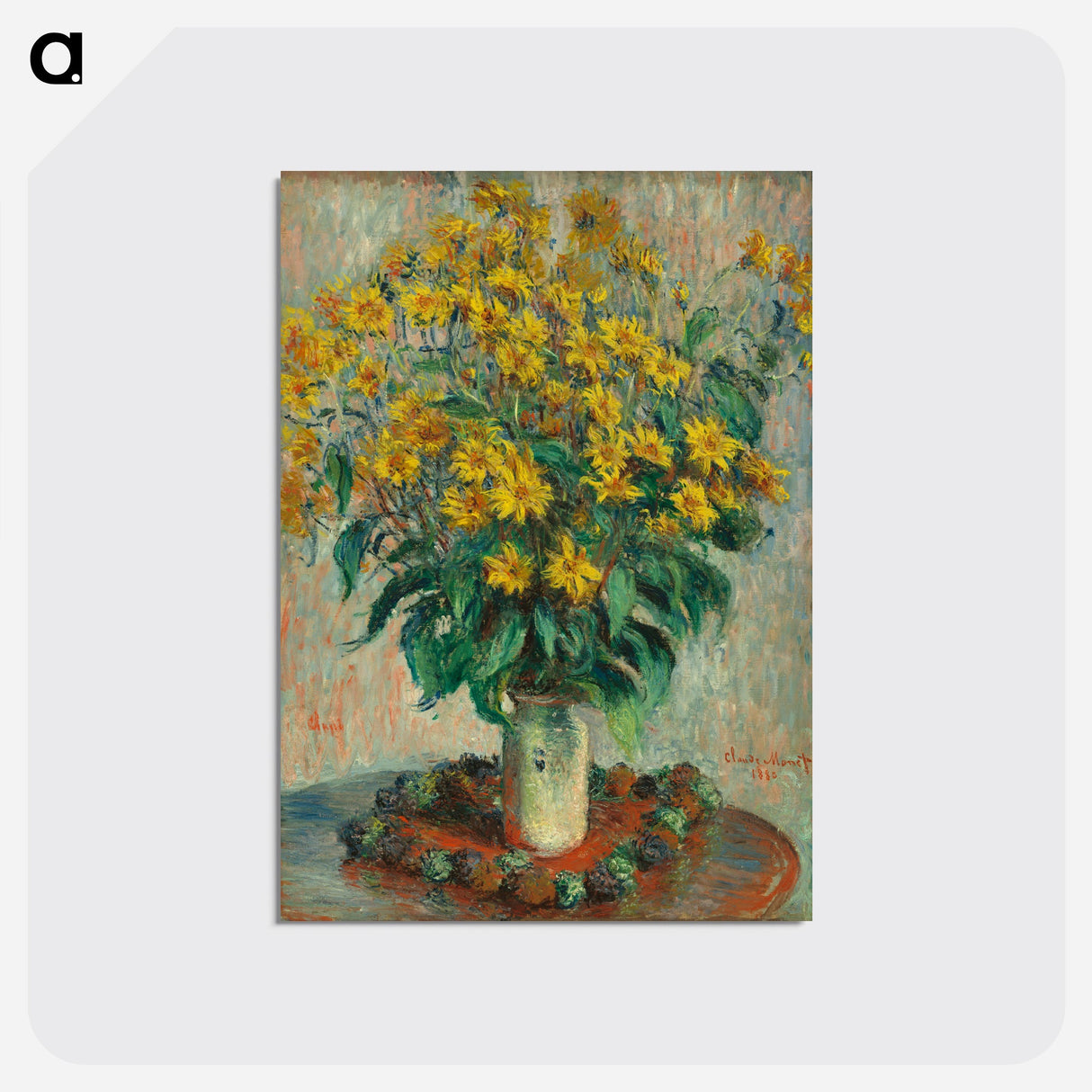 Jerusalem Artichoke Flowers - クロード モネ Postcard.