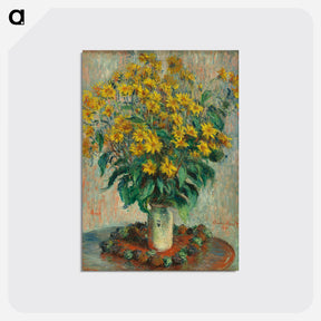 アートポストカード-Jerusalem Artichoke Flowers - クロード モネ Postcard.