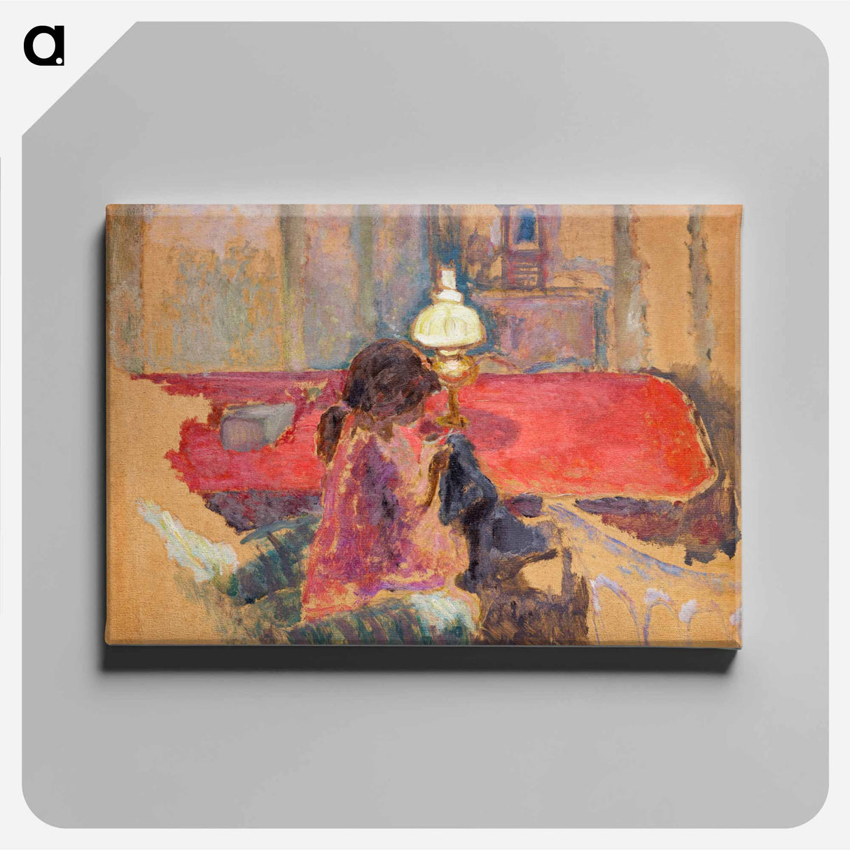 アートパネル-Woman with a Lamp
 - ダラス美術館 Canvas.