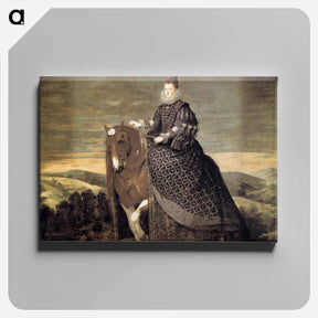 アートパネル-Portrait of Queen Margaret of Austria - ディエゴ ベラスケス Canvas.