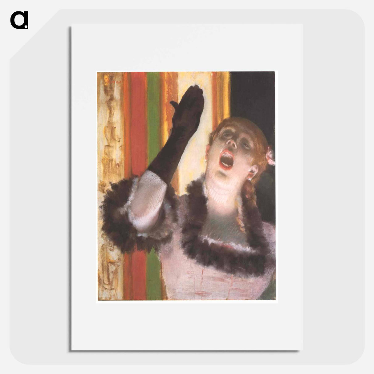 Singer with a Glove - Edgar Degas Poster.