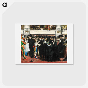 アートポストカード-Masked Ball at the Opera - エドゥアール マネ Postcard.