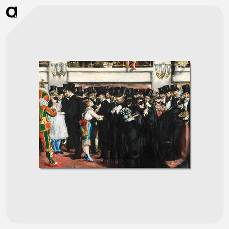 アートポストカード-Masked Ball at the Opera - エドゥアール マネ Postcard.