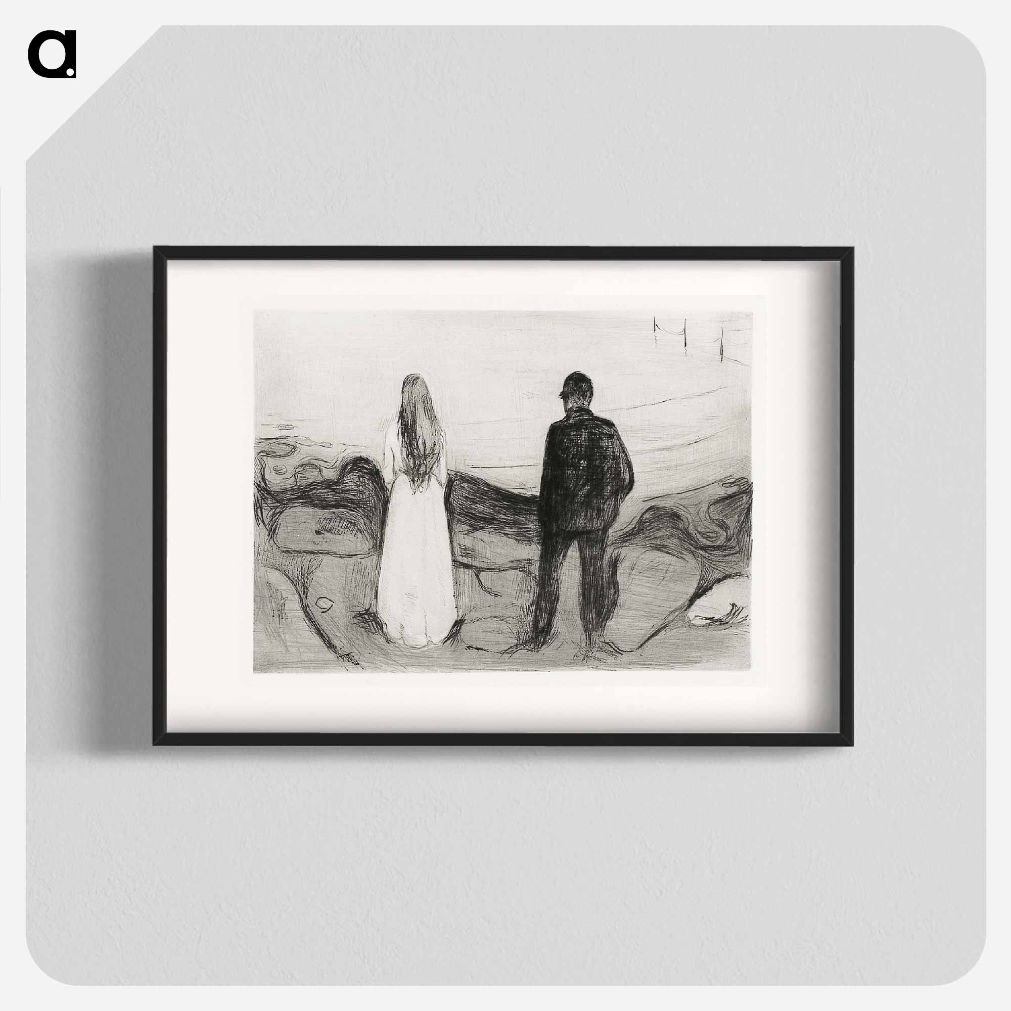 鉛筆画「To the shore」 B5大サイズ 販売商品 - ぶひ'ず わーるど