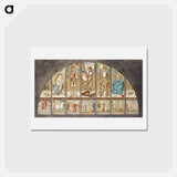アートポストカード-Wars of the Roses - Edward IV, Henry VI, St George with Allegory - エドワード バーン ジョーンズ Postcard.