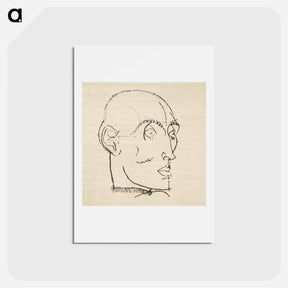 アートポストカード-Portrait of a Man - エゴン シーレ Postcard.