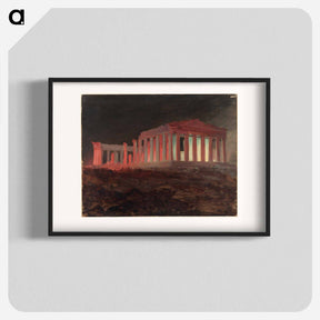 アートポスター-Parthenon at night - フレデリック エドウィン チャーチ Poster.