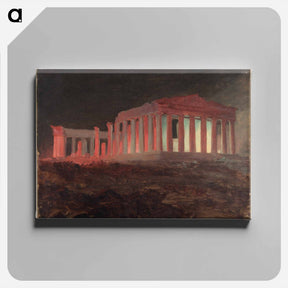 アートパネル-Parthenon at night - フレデリック エドウィン チャーチ Canvas.