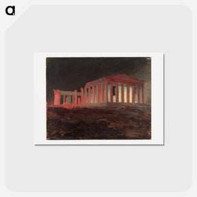 アートポストカード-Parthenon at night - フレデリック エドウィン チャーチ Postcard.