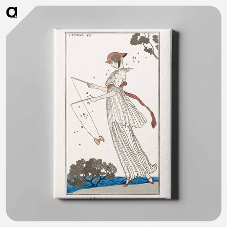 アートパネル-Costumes Parisiens: Robe de linon imprimé - ジョージ バービエ Canvas.