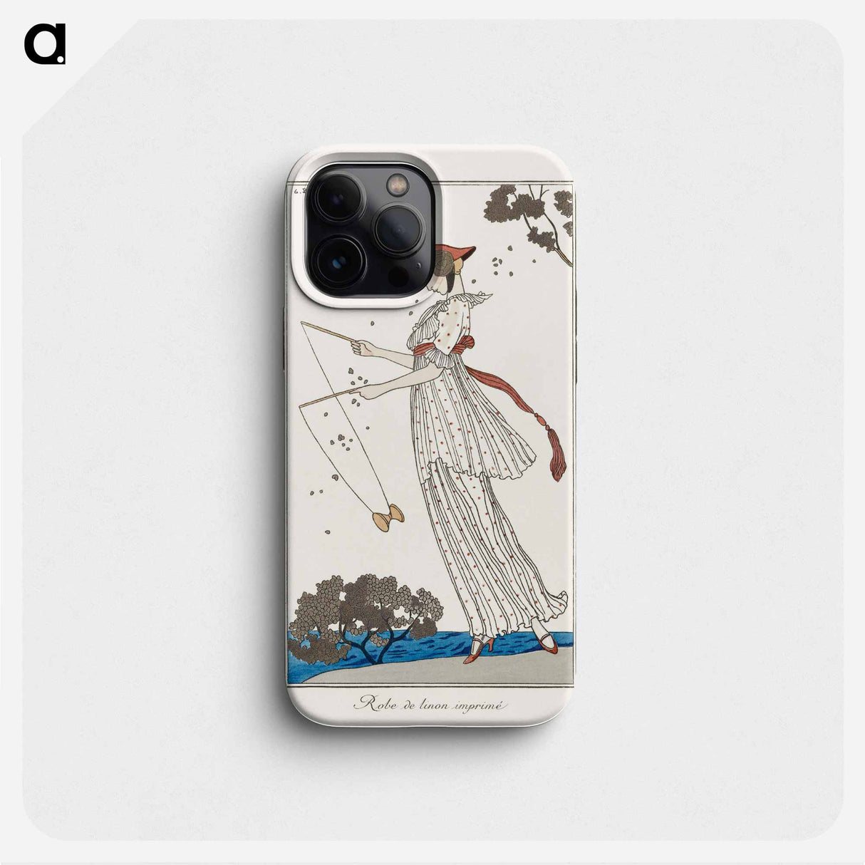 Costumes Parisiens: Robe de linon imprimé - ジョージ バービエ Phone Case.