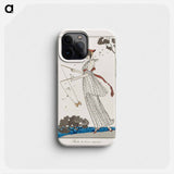 Costumes Parisiens: Robe de linon imprimé - ジョージ バービエ Phone Case.