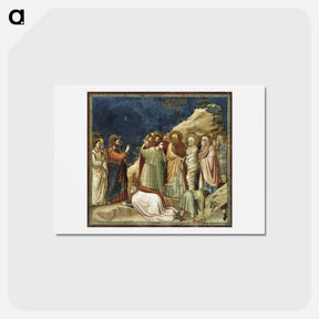 アートポストカード-Raising of Lazarus - ジョット ディ ボンドーネ Postcard.