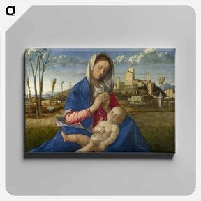 アートパネル-Madonna of the Meadow (Madonna del Prato) - ジョヴァンニ ベッリーニ Canvas.