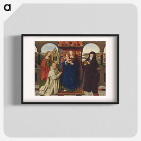 アートポスター-Virgin and Child with Saints and Donor - ヤン ファン エイク Poster.