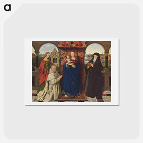 アートポストカード-Virgin and Child with Saints and Donor - ヤン ファン エイク Postcard.