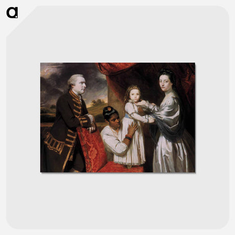アートポストカード-George Clive and his Family with an Indian Maid - ジョシュア レノルズ Postcard.