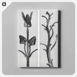 アートパネル-Stachis Grandiflora (Big Betony) enlarged 3 times and Nicotiana Rustica (Aztec Tobacco) - カール ブロスフェルト Canvas.
