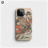 Mystical Bird - Katsushika Hokusai Phone Case.