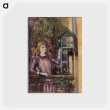 アートポストカード-Girl with Birdcage - ポール セザンヌ Postcard.