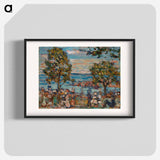 Beach Scene with Two Trees - ポール シニャック Poster.