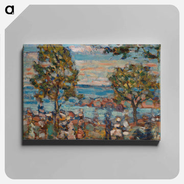 Beach Scene with Two Trees - ポール シニャック Canvas.