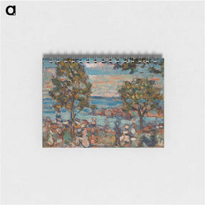アートメモ帳-Beach Scene with Two Trees - ポール シニャック Memo.