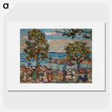 Beach Scene with Two Trees - ポール シニャック Poster.