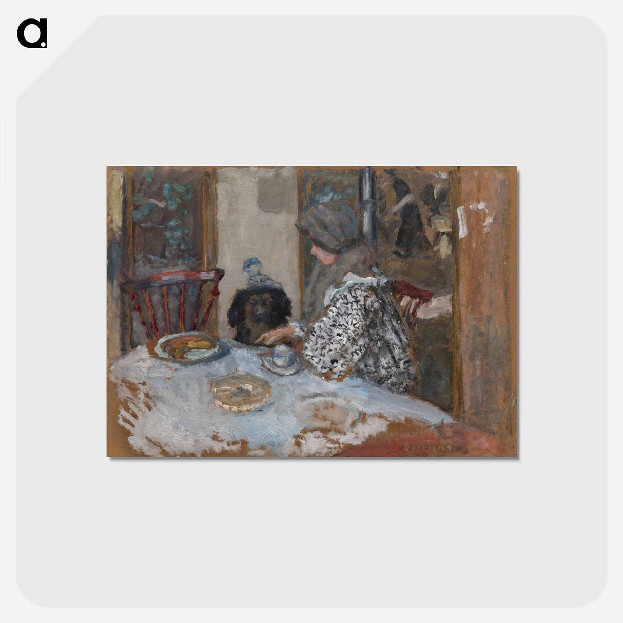 アートポストカード-Woman with Dog
 - ピエール ボナール Postcard.