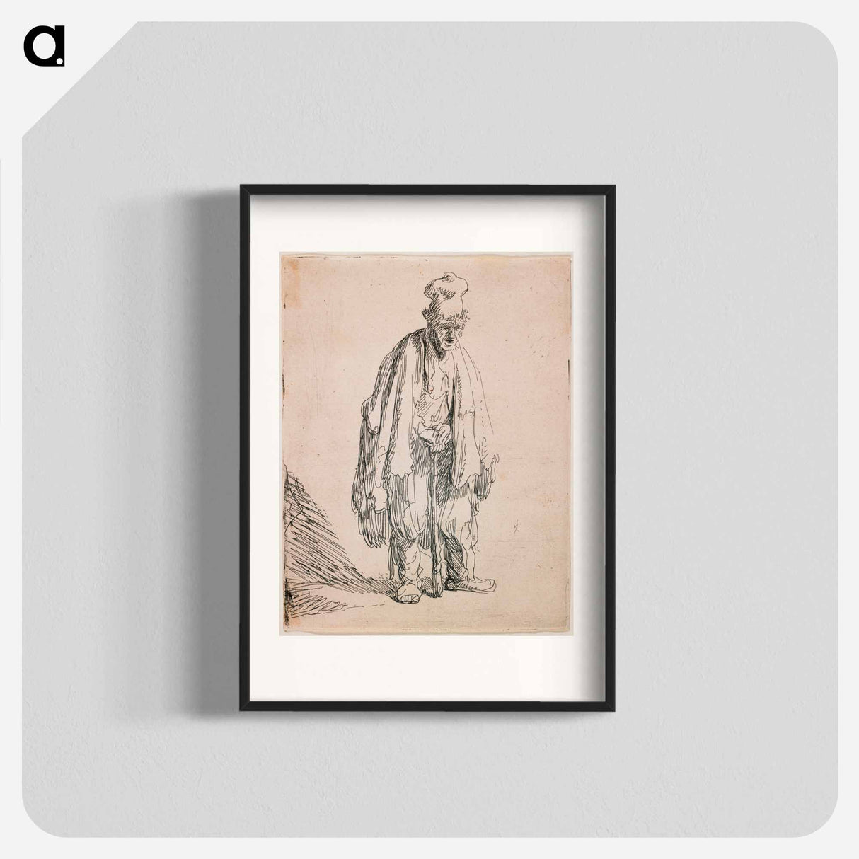 Standing Man by Rembrandt van Rijn - Rembrandt van Rijn Poster.