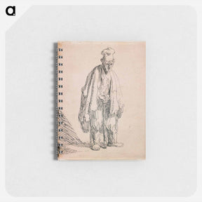 アートメモ帳-Standing Man by Rembrandt van Rijn - レンブラント ファン レイン Memo.