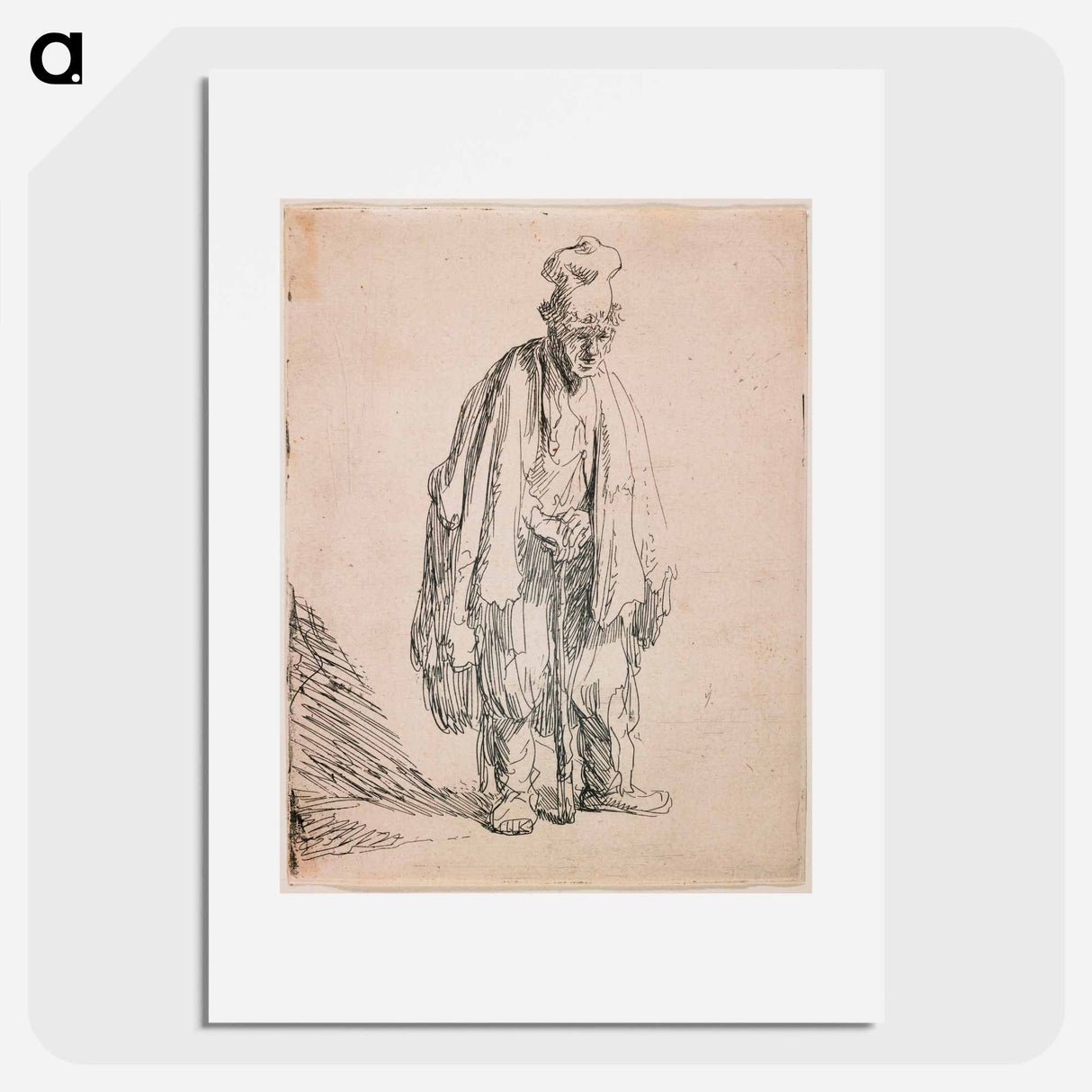 Standing Man by Rembrandt van Rijn - Rembrandt van Rijn Poster.