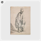 アートポストカード-Standing Man by Rembrandt van Rijn - レンブラント ファン レイン Postcard.