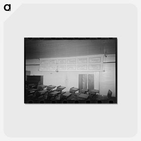アートポストカード-La Forge Schoolhouse Interior
 - ラッセル リー Postcard.