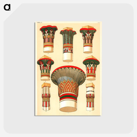 アートポストカード-Egyptian Column
 - 装飾の文法 Postcard.
