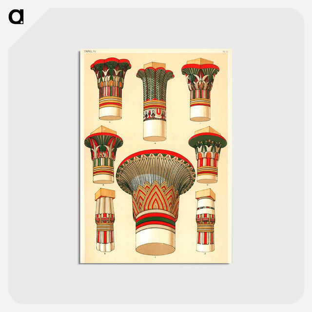 アートポストカード-Egyptian Column
 - 装飾の文法 Postcard.