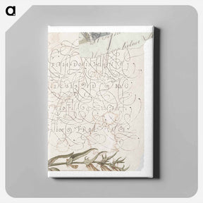 アートパネル-Letter Decal
 - 書道のお手本 Canvas.