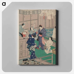 アートパネル-Hada kurabe hana no shōbuyu kurabe, koshi yuki no ya - 豊原 国周 Canvas.