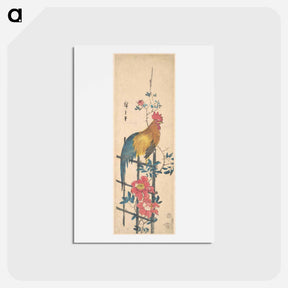 アートポストカード-Rooster on Trellis
 - 歌川 広重 Postcard.
