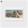 アートポストカード-The Night Attack in The Storehouse of Loyal Retainers: The Twenty-four Major Retainers and the Twenty-three Minor Retainers Assemble at Ryōgoku Bridge
 - 歌川 国貞 Postcard.